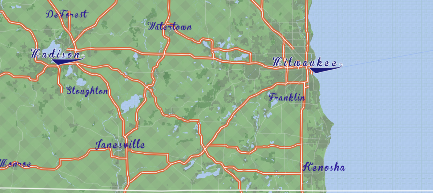 image of map of the Milwaukee area